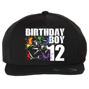 12 Year Old Paintball Birthday Party 12th Gift For Wool Snapback Cap