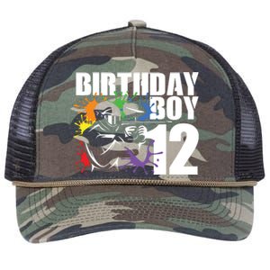 12 Year Old Paintball Birthday Party 12th Gift For Retro Rope Trucker Hat Cap