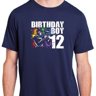 12 Year Old Paintball Birthday Party 12th Gift For Adult ChromaSoft Performance T-Shirt