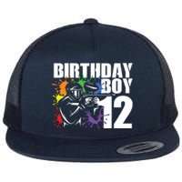 12 Year Old Paintball Birthday Party 12th Gift For Flat Bill Trucker Hat