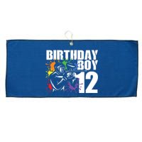 12 Year Old Paintball Birthday Party 12th Gift For Large Microfiber Waffle Golf Towel