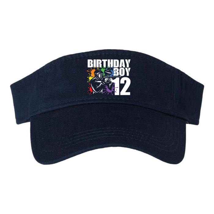 12 Year Old Paintball Birthday Party 12th Gift For Valucap Bio-Washed Visor