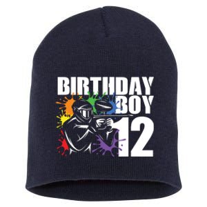 12 Year Old Paintball Birthday Party 12th Gift For Short Acrylic Beanie