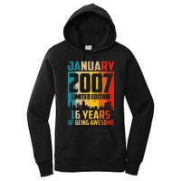 16 Years Old Gifts Vintage January 2007 16th Birthday Women's Pullover Hoodie