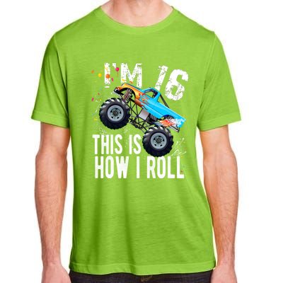 16 Year Old Gift Cool 16th Birthday Boy Gift For Monster Truck Car Lovers Adult ChromaSoft Performance T-Shirt