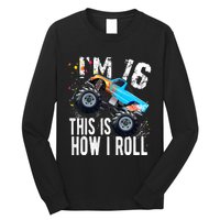 16 Year Old Gift Cool 16th Birthday Boy Gift For Monster Truck Car Lovers Long Sleeve Shirt