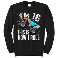 16 Year Old Gift Cool 16th Birthday Boy Gift For Monster Truck Car Lovers Sweatshirt