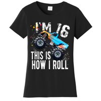 16 Year Old Gift Cool 16th Birthday Boy Gift For Monster Truck Car Lovers Women's T-Shirt