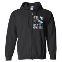 16 Year Old Gift Cool 16th Birthday Boy Gift For Monster Truck Car Lovers Full Zip Hoodie