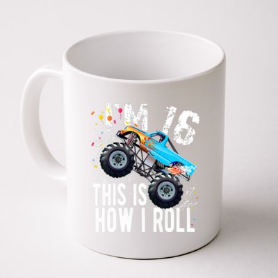 16 Year Old Gift Cool 16th Birthday Boy Gift For Monster Truck Car Lovers Coffee Mug