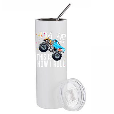 16 Year Old Gift Cool 16th Birthday Boy Gift For Monster Truck Car Lovers Stainless Steel Tumbler