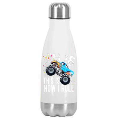 16 Year Old Gift Cool 16th Birthday Boy Gift For Monster Truck Car Lovers Stainless Steel Insulated Water Bottle