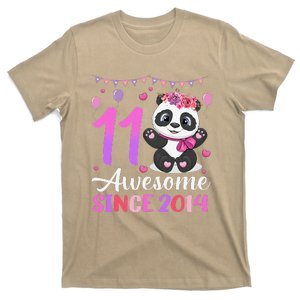 11 Year Old Awesome Since 2014 11th Birthday Panda T-Shirt