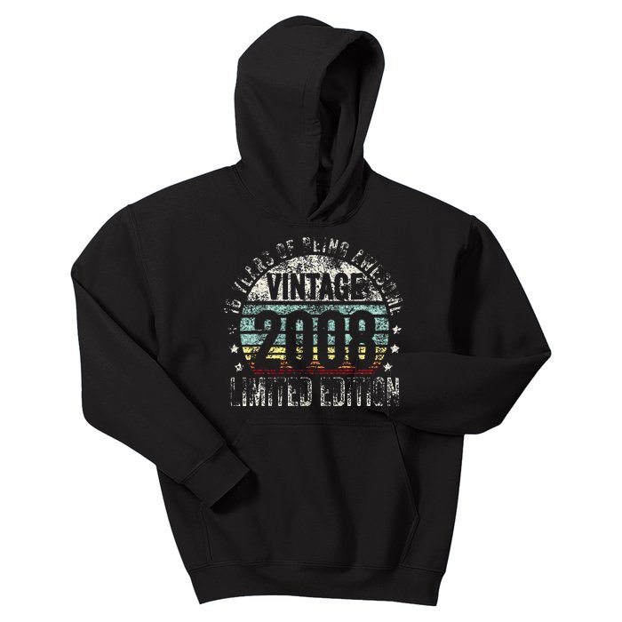 16 Year Old Gifts Vintage 2008 Limited Edition 16th Birthday Kids Hoodie