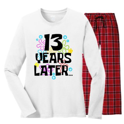 13 Year Old Birthday Gifts Thirteen 13 Years Later Women's Long Sleeve Flannel Pajama Set 