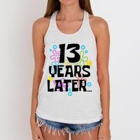 13 Year Old Birthday Gifts Thirteen 13 Years Later Women's Knotted Racerback Tank