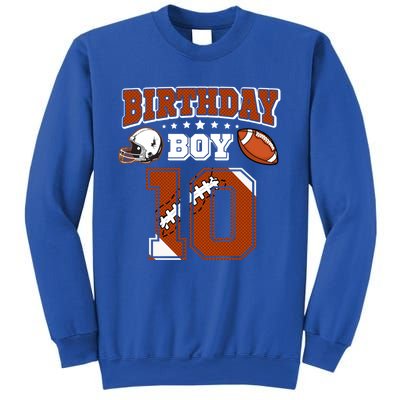 10 Years Old 10th Birthday American Football Party Great Gift Sweatshirt