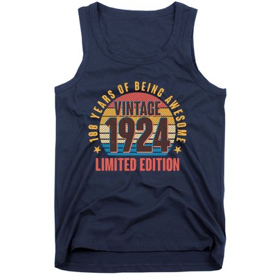 100 Years Of Being Awesome 1924 Limited Edition Vintage Retro Tank Top