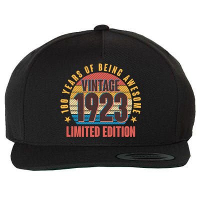 100 Years Of Being Awesome 1923 Limited Edition Vintage Retro Wool Snapback Cap