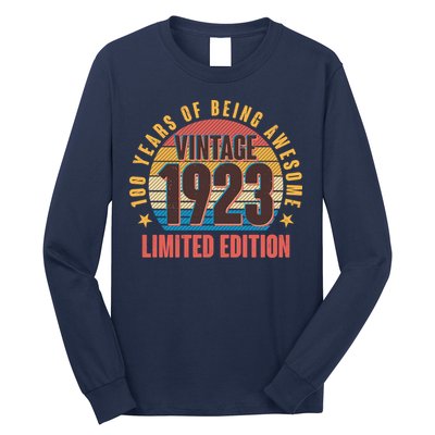 100 Years Of Being Awesome 1923 Limited Edition Vintage Retro Long Sleeve Shirt