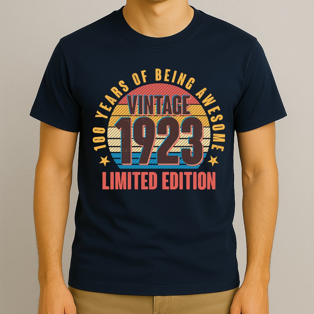 100 Years Of Being Awesome 1923 Limited Edition Vintage Retro T-Shirt