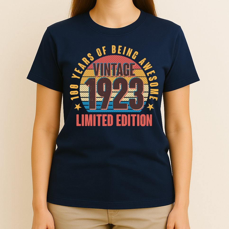 100 Years Of Being Awesome 1923 Limited Edition Vintage Retro T-Shirt