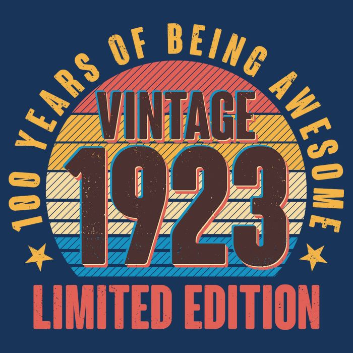 100 Years Of Being Awesome 1923 Limited Edition Vintage Retro Bucket Hat
