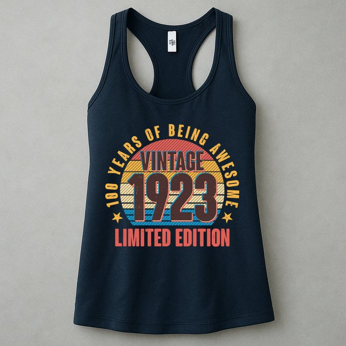 100 Years Of Being Awesome 1923 Limited Edition Vintage Retro Womens Tank Top