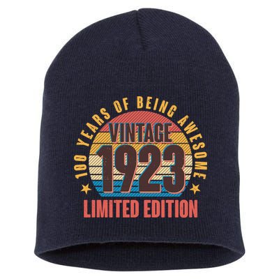 100 Years Of Being Awesome 1923 Limited Edition Vintage Retro Short Acrylic Beanie