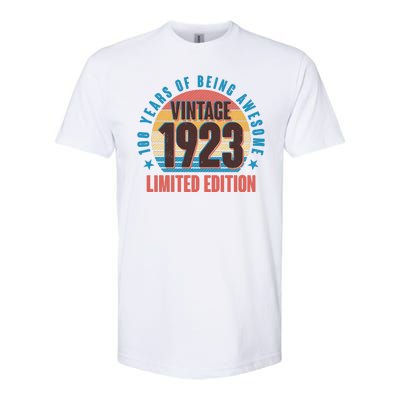 100 Years Of Being Awesome 1923 Limited Edition Vintage Retro Softstyle® CVC T-Shirt