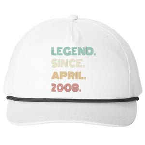 16 Years Old Legend Since April 2008 16th Birthday Snapback Five-Panel Rope Hat