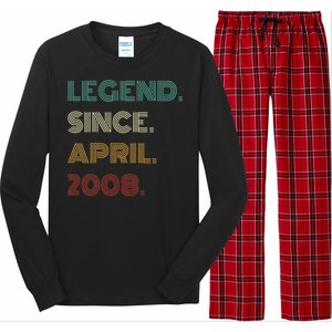 16 Years Old Legend Since April 2008 16th Birthday Long Sleeve Pajama Set