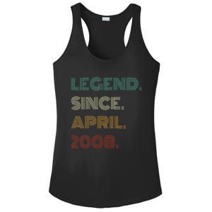 16 Years Old Legend Since April 2008 16th Birthday Ladies PosiCharge Competitor Racerback Tank