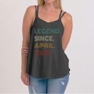 16 Years Old Legend Since April 2008 16th Birthday Women's Strappy Tank