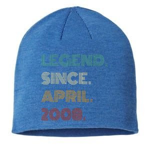 16 Years Old Legend Since April 2008 16th Birthday Sustainable Beanie