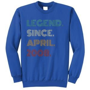 16 Years Old Legend Since April 2008 16th Birthday Tall Sweatshirt