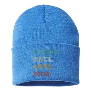 16 Years Old Legend Since April 2008 16th Birthday Sustainable Knit Beanie