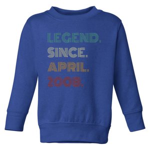 16 Years Old Legend Since April 2008 16th Birthday Toddler Sweatshirt