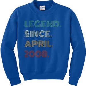 16 Years Old Legend Since April 2008 16th Birthday Kids Sweatshirt