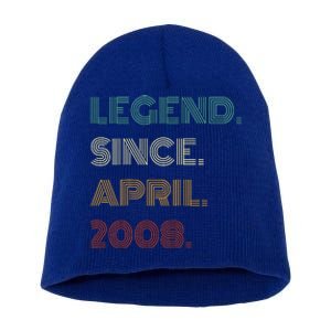 16 Years Old Legend Since April 2008 16th Birthday Short Acrylic Beanie