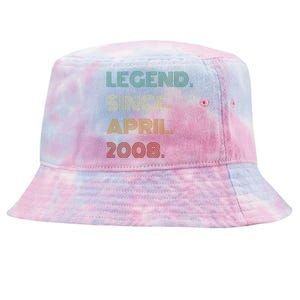 16 Years Old Legend Since April 2008 16th Birthday Tie-Dyed Bucket Hat