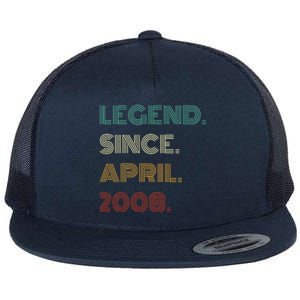 16 Years Old Legend Since April 2008 16th Birthday Flat Bill Trucker Hat