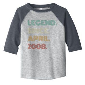 16 Years Old Legend Since April 2008 16th Birthday Toddler Fine Jersey T-Shirt