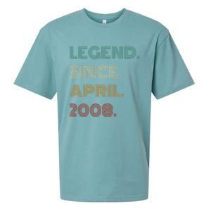 16 Years Old Legend Since April 2008 16th Birthday Sueded Cloud Jersey T-Shirt