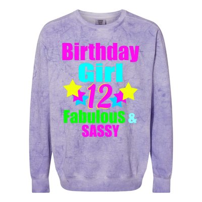 12 Year Old Girl Birthday Party Neon Bday Party Colorblast Crewneck Sweatshirt