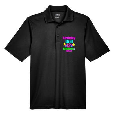 12 Year Old Girl Birthday Party Neon Bday Party Men's Origin Performance Pique Polo