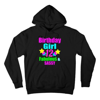 12 Year Old Girl Birthday Party Neon Bday Party Hoodie