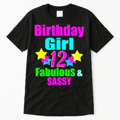 12 Year Old Girl Birthday Party Neon Bday Party Tall T-Shirt