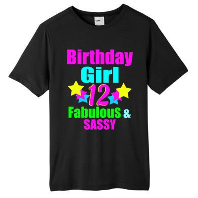 12 Year Old Girl Birthday Party Neon Bday Party Tall Fusion ChromaSoft Performance T-Shirt