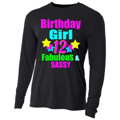 12 Year Old Girl Birthday Party Neon Bday Party Cooling Performance Long Sleeve Crew